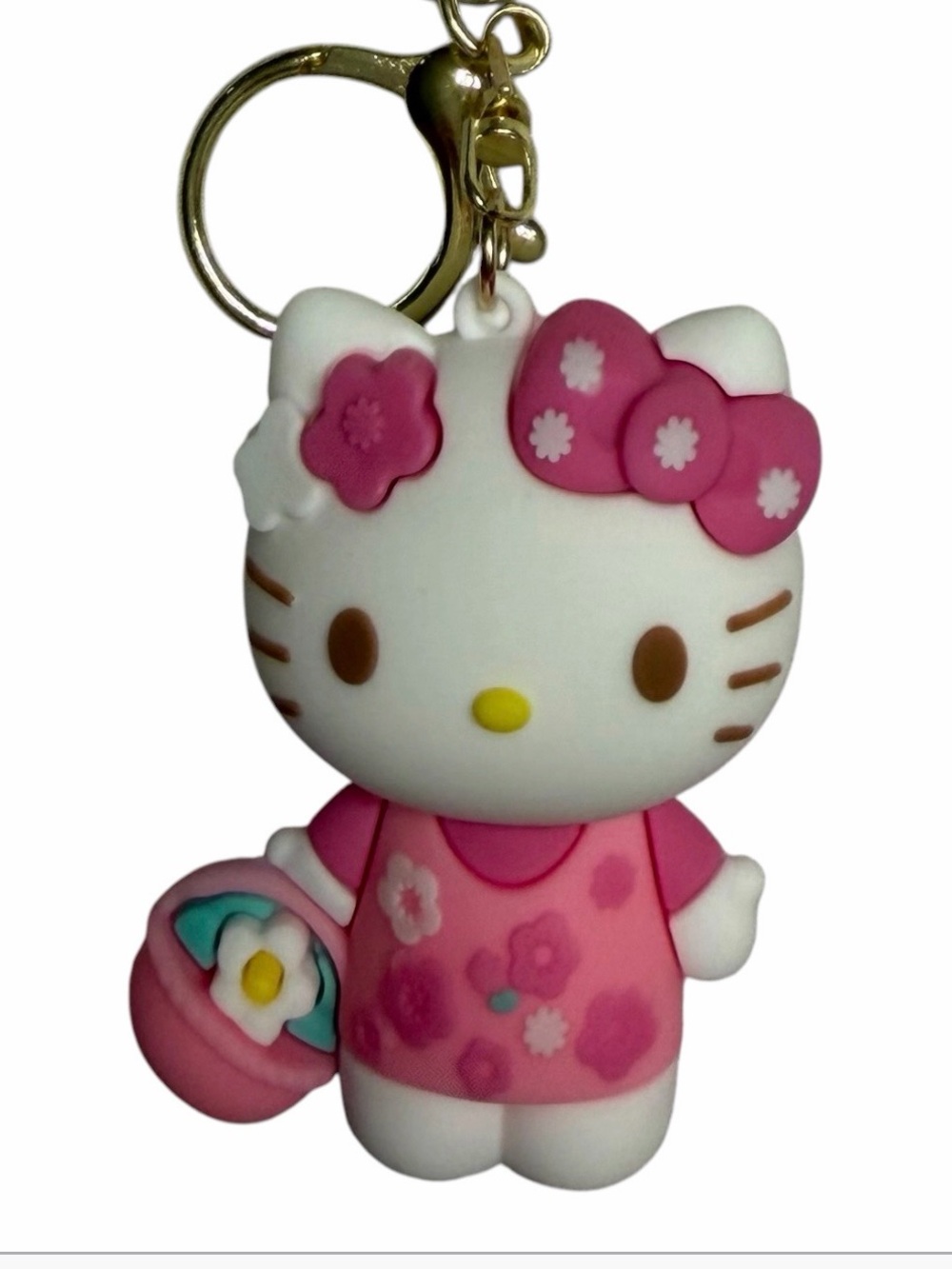 Hello Kitty Pink Floral Keychain/wristlet